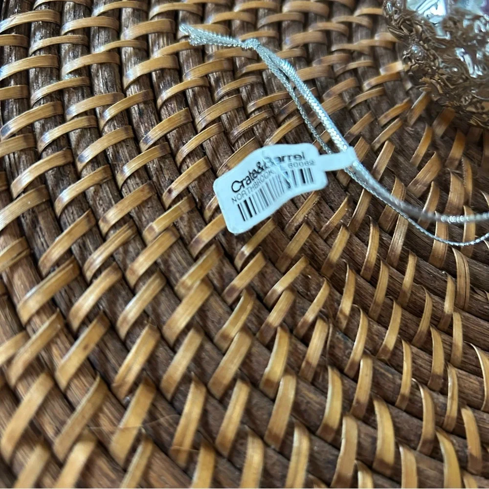 Crate&Barrel Silver Pinecone Ornament